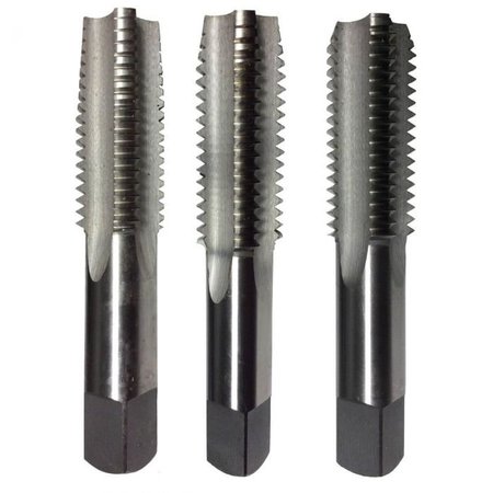 TAP AMERICA Hand Tap Set, Series TA, Imperial, 3416 Size, 4 Flutes, Right Hand Cutting Direction, Bottoming T/A54849